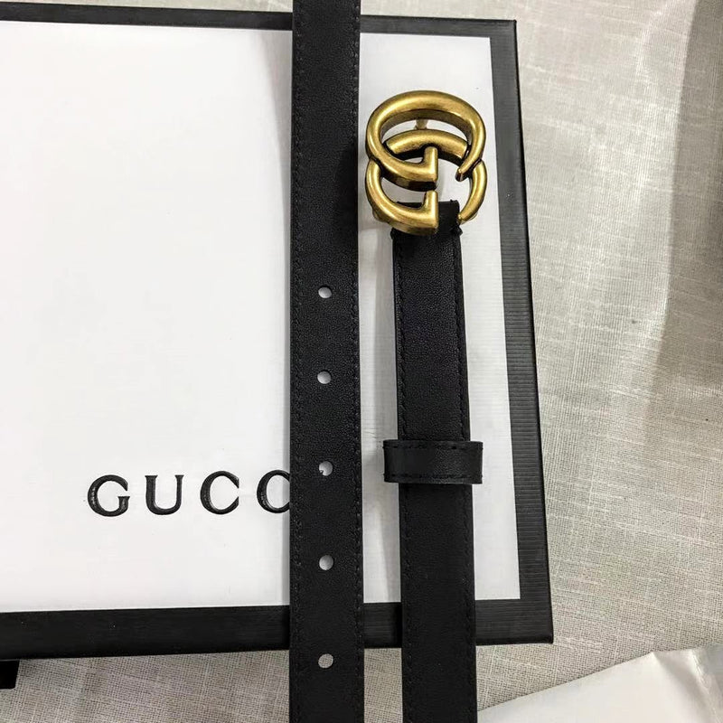 CINTO GUCCI DE COURO COM FIVELA DUPLO G