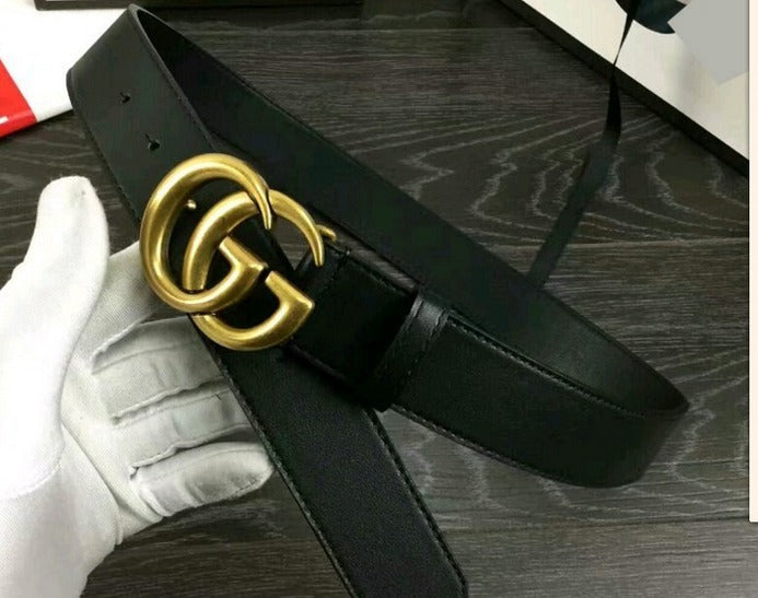 CINTO GUCCI DE COURO COM FIVELA DUPLO G