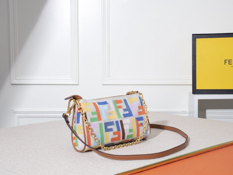 FENDI BAGUETTE OLD FLOWERS GOLDEN CORD