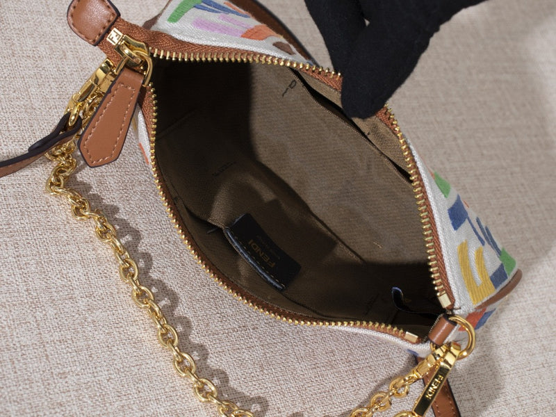 FENDI BAGUETTE OLD FLOWERS GOLDEN CORD