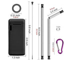 Canudo Em Aço Inoxidável Dobrável E Reutilizável