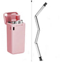 Canudo Em Aço Inoxidável Dobrável E Reutilizável