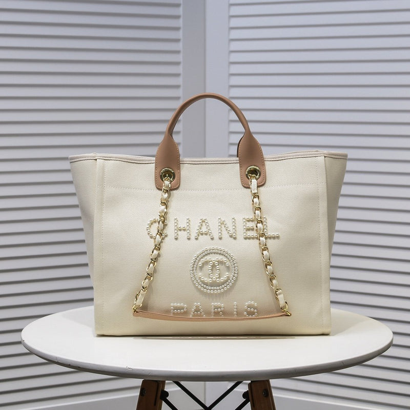 CHANEL DEAUVILLE PEARL TOTE BAG