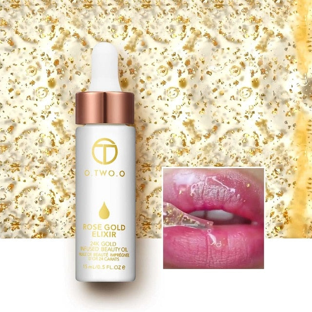 O.TWO.O - Óleo Facial Hidratante para Branqueamento, Óleo Essencial de Maquiagem, Cuidado com a Pele, Elixir Ouro Rosa 24k, Anti envelhecimento para todos os Tipos de Pele! - MG Shop Store